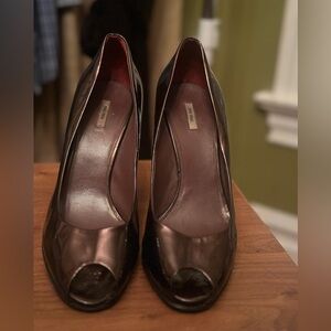 Miu Miu Plum Patent Leather Pumps